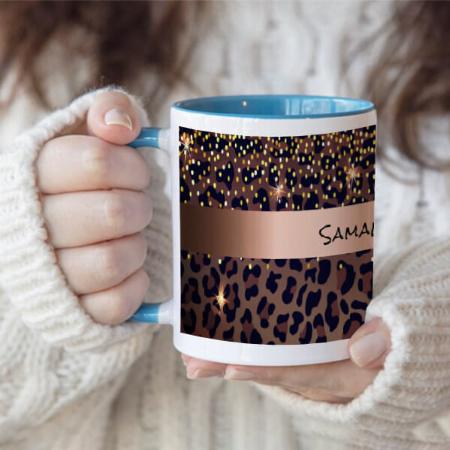 Birthday leopard pattern Design Customized Photo Printed Coffee Mug