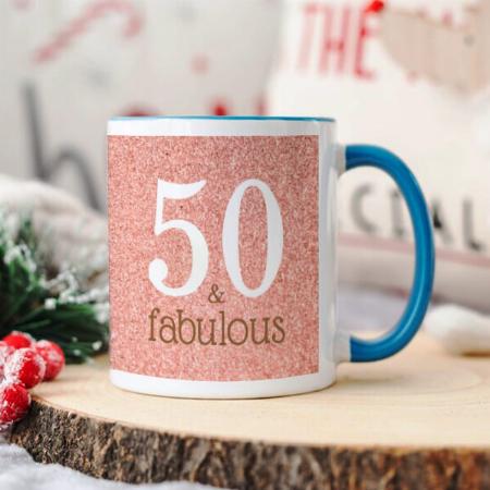 Rose Gold Color Birthday Design Customized Photo Printed Coffee Mug