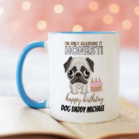 Funny Birthday Pug Dog Design Customized Photo Printed Coffee Mug