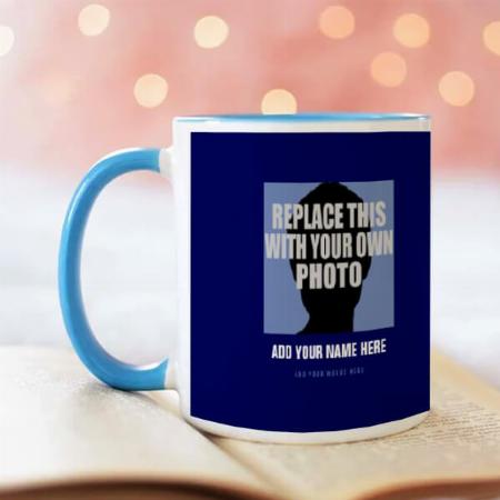 Blue Photo  Customized Photo Printed Coffee Mug
