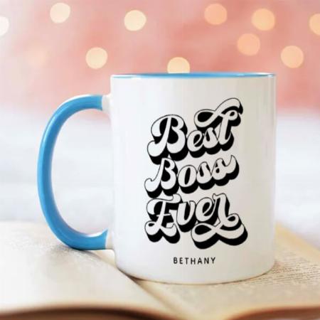 Best Boss Ever Name Customized Photo Printed Coffee Mug