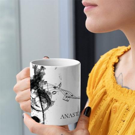 Music Note Design Customized Photo Printed Coffee Mug