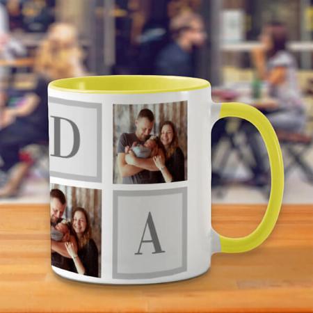 Modern Photo Collage Fathers Day Customized Photo Printed Coffee Mug