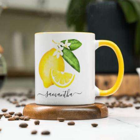 Lemon Citrus Design Customized Photo Printed Coffee Mug