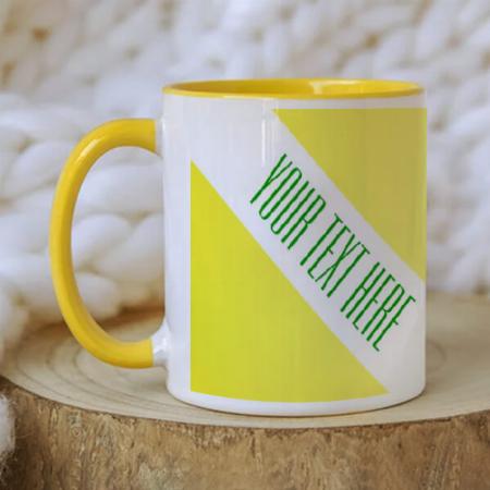 gradients Lemon Yellow  Customized Photo Printed Coffee Mug