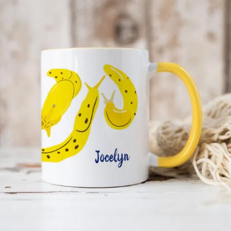 Yellow Banana Illustrated Customized Photo Printed Coffee Mug
