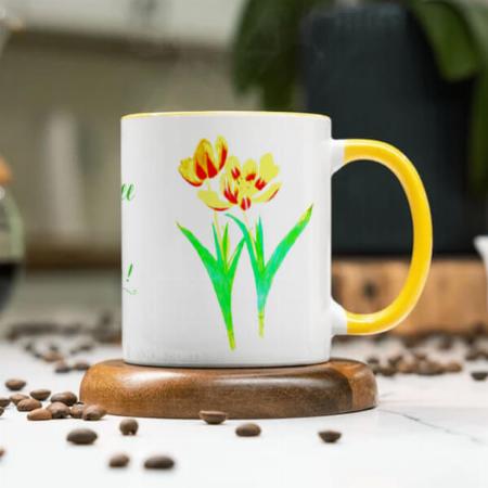 Tulips Classic Design Customized Photo Printed Coffee Mug