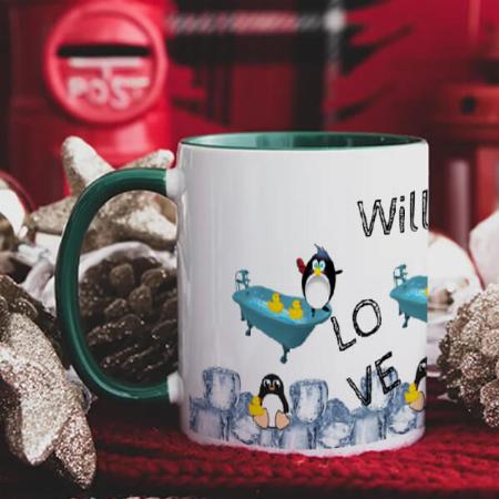 Penguin Bath Yellow Ducks Design Customized Photo Printed Coffee Mug