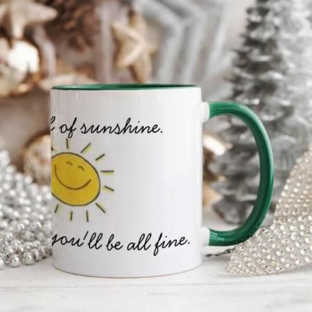 Happy sunshine Design Customized Photo Printed Coffee Mug