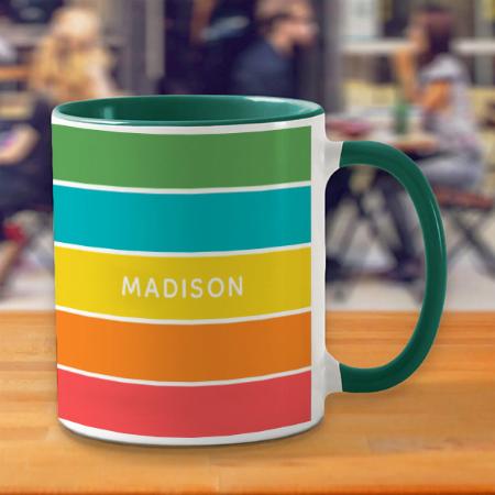 Tropical Cocktails Color Block Customized Photo Printed Coffee Mug