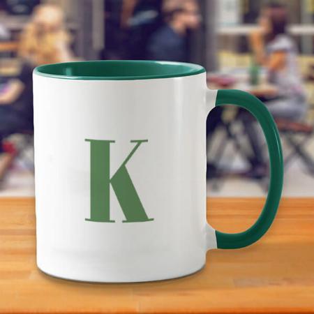 Initial Letter Monogram  Customized Photo Printed Coffee Mug
