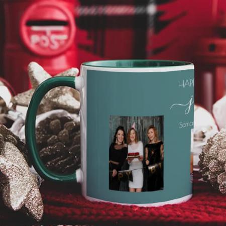 Happy Birthday Photo Friends Design Customized Photo Printed Coffee Mug