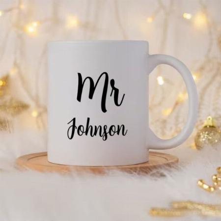 Stylish Mr Name Customized Photo Printed Coffee Mug