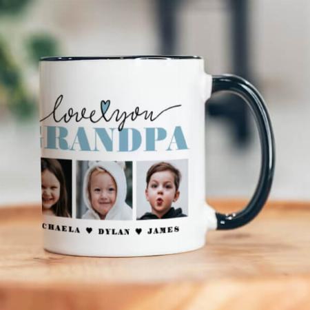 Love You Grandpa Customized Photo Printed Coffee Mug
