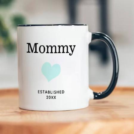 Blue Heart Design Customized Photo Printed Coffee Mug