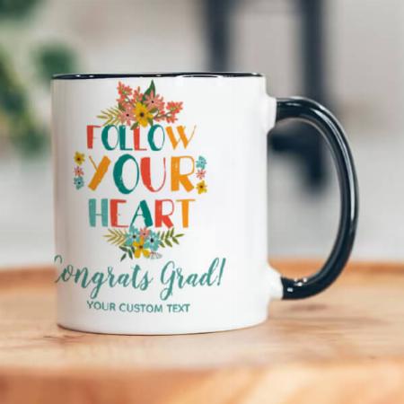Graduation Floral Design Customized Photo Printed Coffee Mug