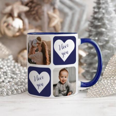 I Love You Photo Collage Customized Photo Printed Coffee Mug