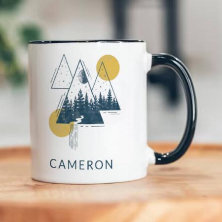 Geometric Nature Landscape Design Customized Photo Printed Coffee Mug