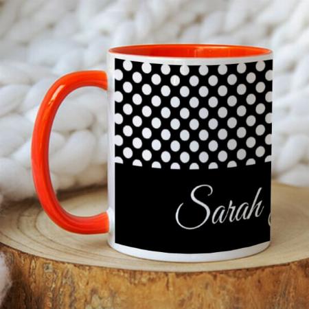 Monochrome Black And White Dots Design Customized Photo Printed Coffee Mug