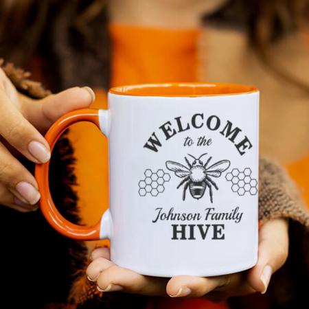 Welcome to Our Bee Hive Customized Photo Printed Coffee Mug