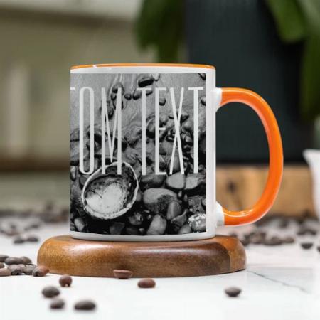 Black And White Monochrome Beach Shell Stone Customized Photo Printed Coffee Mug