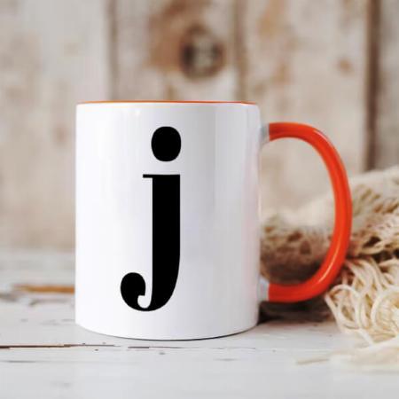 Modern Monograml Letter Customized Photo Printed Coffee Mug