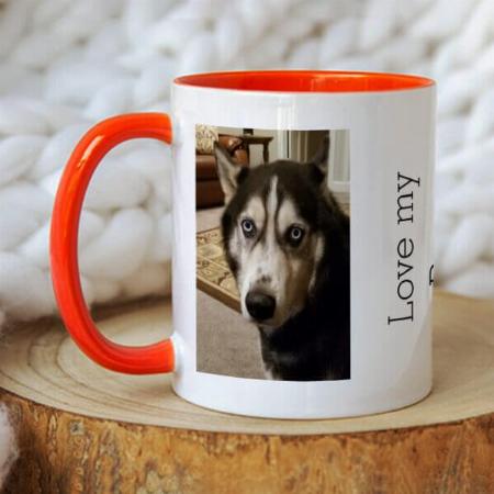 Pet Dog Black White Customized Photo Printed Coffee Mug