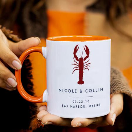 Summer Lobster Design Customized Photo Printed Coffee Mug