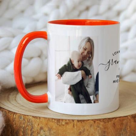 Modern Love You Grandma Customized Photo Printed Coffee Mug