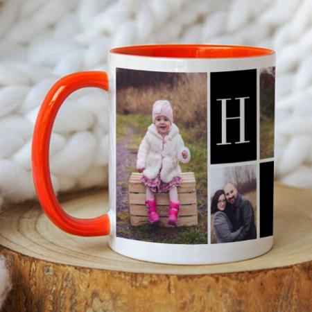 Monogram Collage Customized Photo Printed Coffee Mug