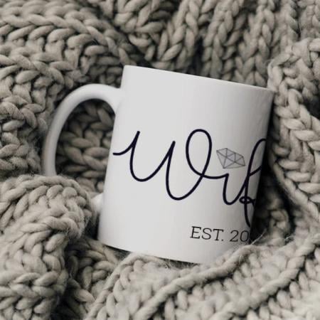 Wifey Modern Typography Customized Photo Printed Coffee Mug