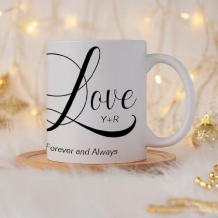 Couple Love Typography Customized Photo Printed Coffee Mug