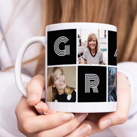 Grad Class of 20XX Photo Collage Customized Photo Printed Coffee Mug