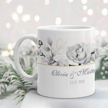 Flower Design Customized Photo Printed Coffee Mug