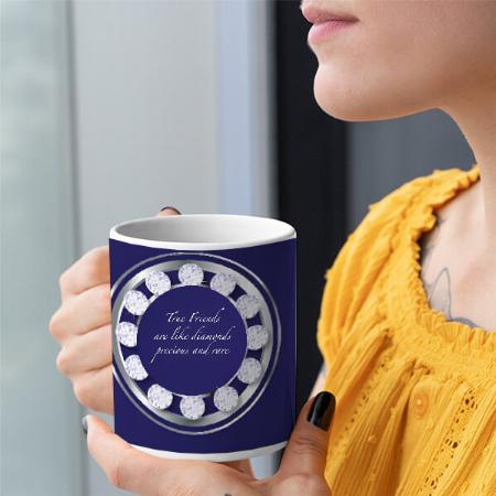 Friendship Diamonds Design Customized Photo Printed Coffee Mug