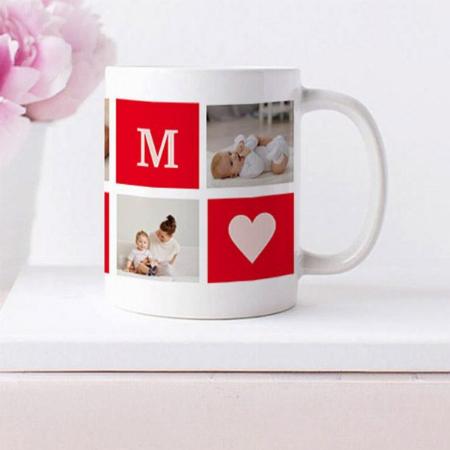 Modern Collage Photo & Best Mom Ever Customized Photo Printed Coffee Mug