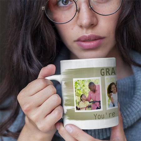 You're the Best with 3 Photo Customized Photo Printed Coffee Mug