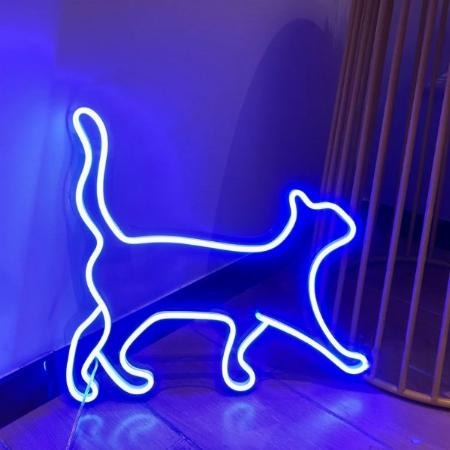 Cool Cat Neon Sign Wall Hanging