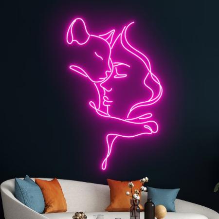 Cat Lover Neon Sign Wall Hanging