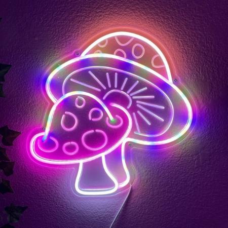 Mushroom Neon Sign Wall Hanging