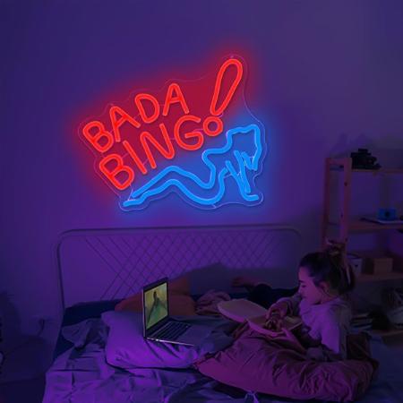 Bada Bing Club Neon Sign Wall Hanging