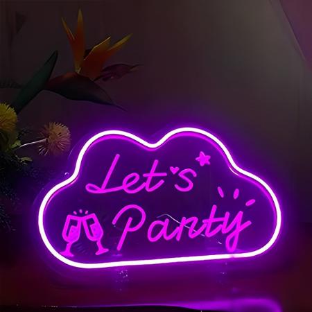 Let's Party Neon Sign Wall Hanging