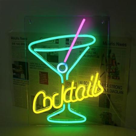 Cocktails Bar Neon Sign Wall Hanging