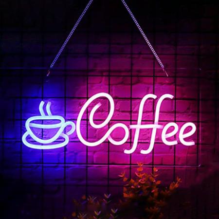 Coffee Cafe Neon Sign Wall Hanging