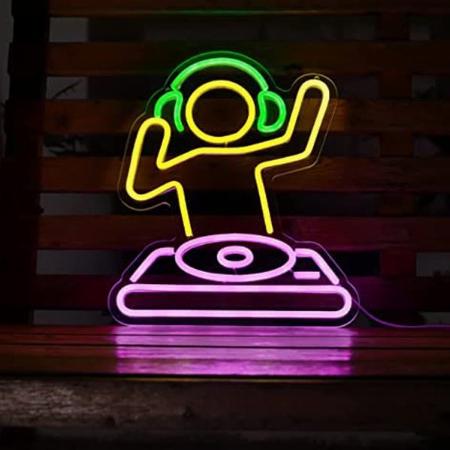 DJ Party Club Neon Sign Wall Hanging