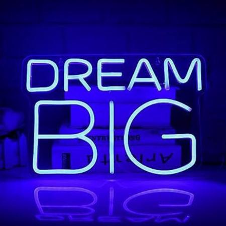 Dream Big Neon Sign Wall Hanging