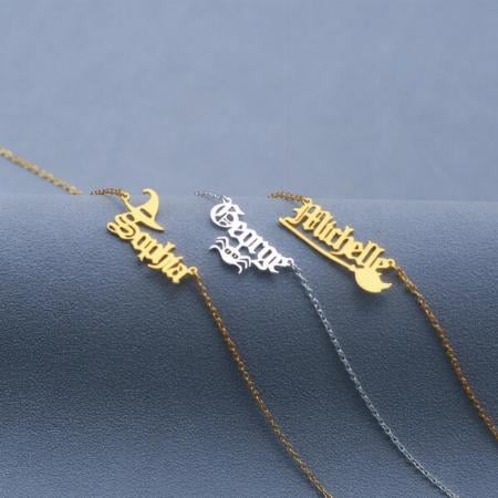 Halloween Design with Name Customized Name Necklace Pendants