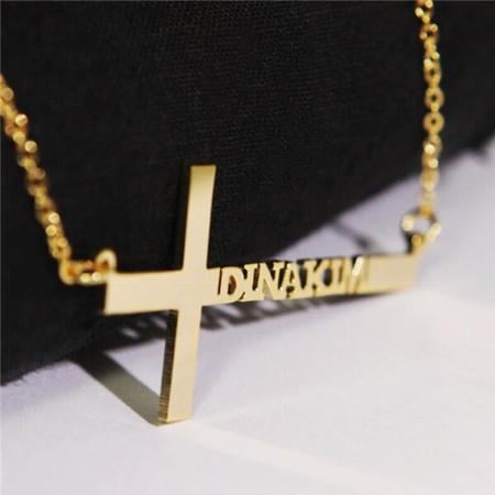 Cross with Name Customized Name Necklace Pendants