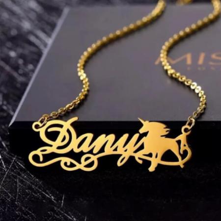 Unicorn Design Customized Name Necklace Pendants