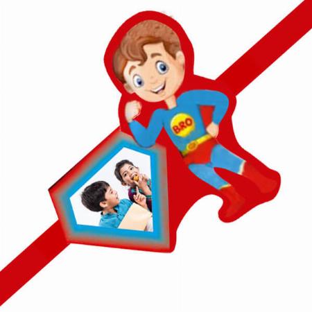 Super Man Customized Photo Printed Rakhi